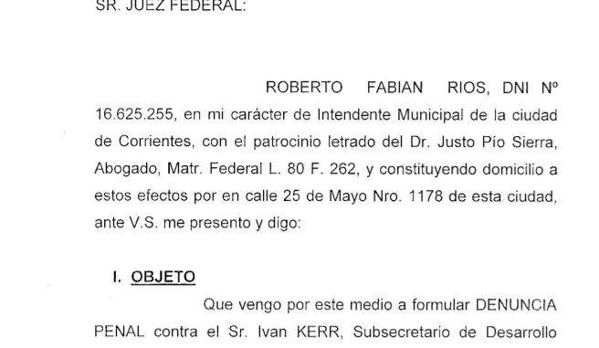 DENUNCIA PENAL DE FABIÁN