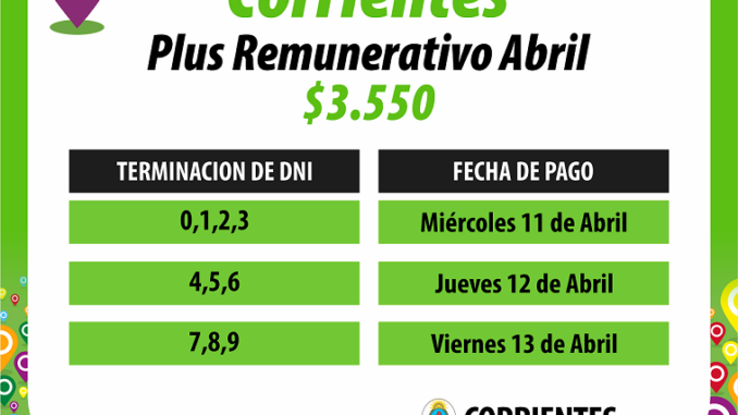 PAGOS 2018 abril plus remunerativo