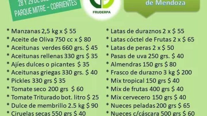 PRECIOS FERIAS FRANCAS
