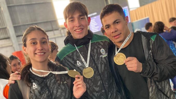 levantamiento de pesas oro y bonce